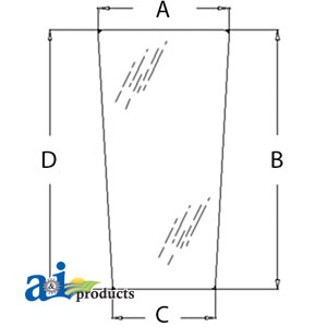 A-3475994M1 Glass, Front, Lower (LH/RH)