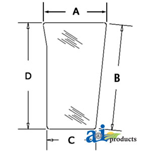 A-3475995M1 Glass, Front, Lower (RH) A-3475995M1 Glass, Front, Lower (RH)