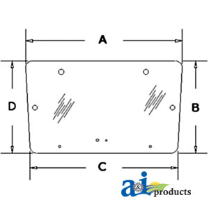 A-3476182M1 Glass, Rear, Upper