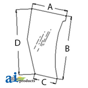 A-3806584M2 Tinted - Glass, Front, Lower (RH)