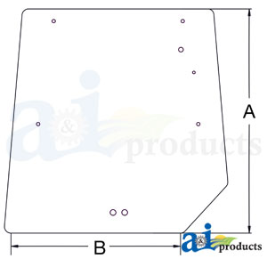 A-R50758-Glass, Rear w/ Latch A-R50758