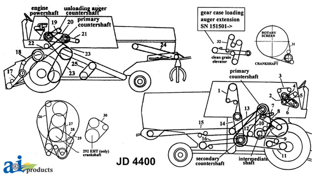 AllPartsStore: Search results for john deere combine parts diagram 