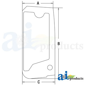 A-4651657: John Deere Upper Door Glass A-4651657: John Deere Upper Door Glass