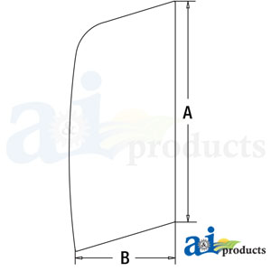 A-4651659: John Deere Upper Door Front Glass A-4651659: John Deere Upper Door Front Glass