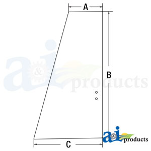 A-4651660: John Deere Upper Door Rear Glass A-4651660: John Deere Upper Door Rear Glass
