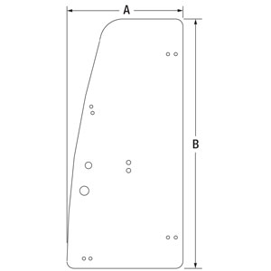 Hitachi 4684428 Door Glass