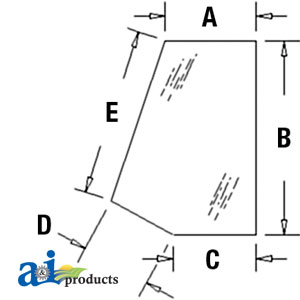 A-9672651 Glass, Door, Upper (LH/RH)