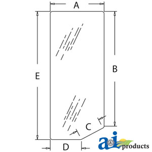 A-9827540 Glass, Lower Front Windshield (RH) A-9827540 Glass, Lower Front Windshield (RH)
