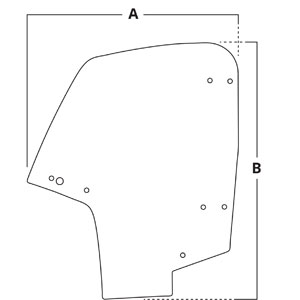 AM137458 John Deere Door Glass