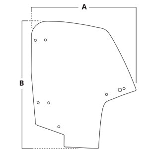 AM137459 John Deere Door Glass