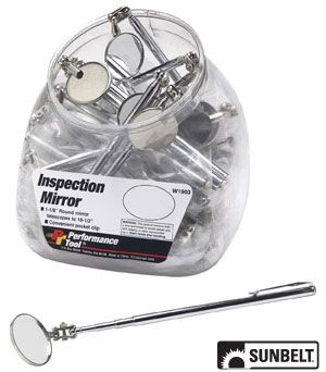 SunBelt Telescoping Inspection Mirror Fishbowl: (qty 25) 1-1/8" to 18-1/2" W1903 Item A-B1FBW1903
