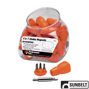 SunBelt 4-in-1 Stubby Screwdriver: Fishbowl (qty 20) W960 Item A-B1FBW960