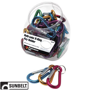 SunBelt Multi Color Clip D-Ring Keychain: Fishbowl (qty 30) W969 Item A-B1FBW969