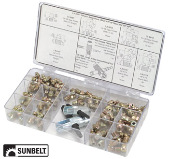 Part # A-B1LX4841 Lumax Deluxe SAE Grease Fitting Assortment (100 pieces)