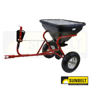 100 LB Pro Tow Behind Broadcast Spreader with Direct Rod Control