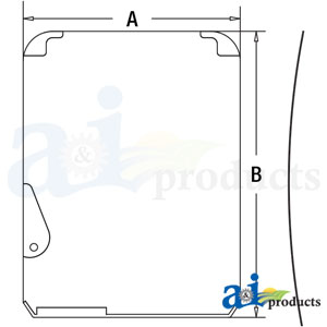A-FYA00001495: John Deere Upper Front Windshield Glass A-FYA00001495: John Deere Upper Front Windshield Glass