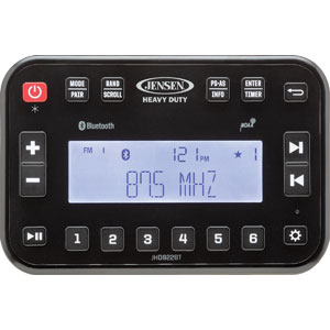 Bluetooth AM/FM Radio For Tractors & Excavators - 1 DIN, Aux/USB/Satellite Ready - Fits John Deere, Case IH, Massey, Ford