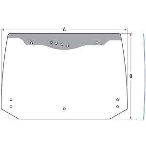 Case-IH MT40430146 Glass