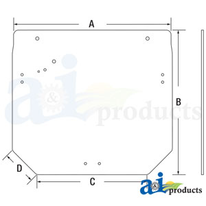 A-R261272: John Deere Rear Window Glass A-R261272: John Deere Rear Window Glass