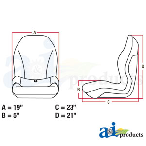 B1LGT125 Seat Dimensions