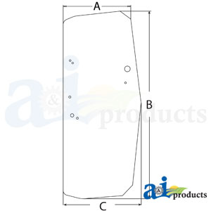 A-T205160: John Deere Cab Glass A-T205160: John Deere Cab Glass