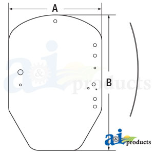 A-T312628: John Deere Cab Glass A-T312628: John Deere Cab Glass