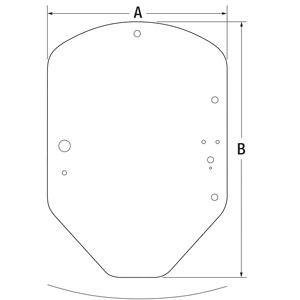 John Deere T401824 Cab Door Glass