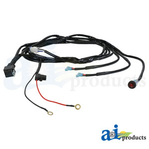 Light Harness, 2 Light, Illuminated Rocker Switch W/ Mount Bracket, Relay & Fuse (WLH2)